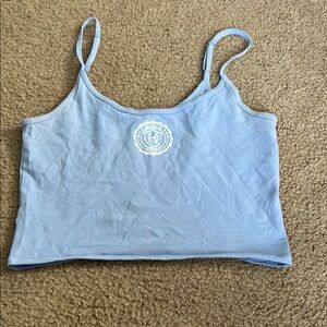 Hollister Blue Sleeveless Fitted Crop Camisole
